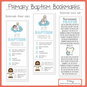 Latter-day Saints Baptism Bookmark Gift Idea