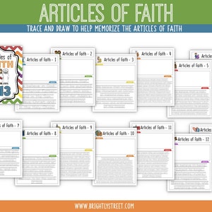 Articles of Faith Trace and Draw It!