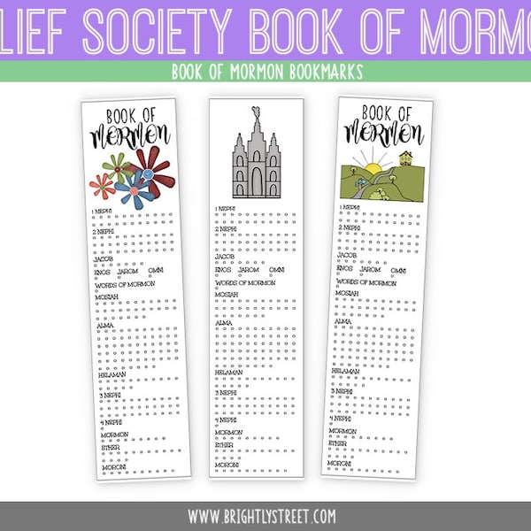 Book of Mormon Reading Chart Bookmark