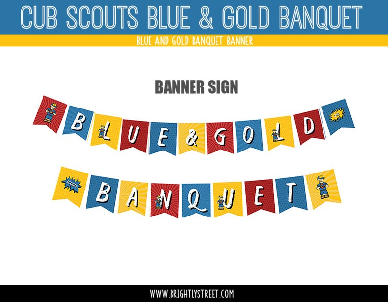 Cub Scouts Blue and Gold Banquet Super Heroes Theme CUSTOM Etsy
