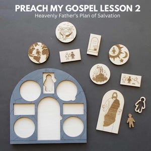 The Plan of Salvation Wood Missionary Teaching Tool: Custom Tag (Preach My Gospel, Chapter 3-Lesson 2)