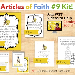 Articles of Faith #9 Complete Packet MEMORIZE the Articles of Faith