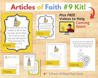 Articles of Faith #9 Complete Packet MEMORIZE the Articles of Faith