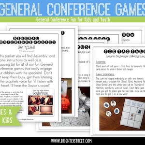 General Conference Packet for Kids &quot;Listening Games&quot;