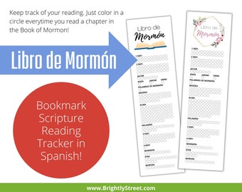 Libro de Mormón Bookmark - Book of Mormon Reading Tracker Bookmark in Spanish!