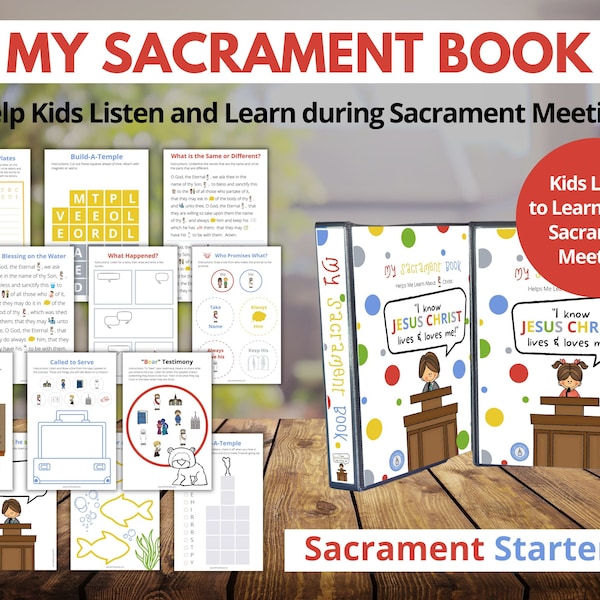 My Sacrament Book: Sunday Quiet Book to help Kids Listen at Church