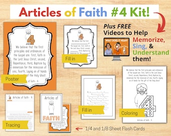 Articles of Faith #4 Complete Packet MEMORIZE the Articles of Faith