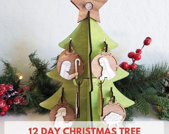 12 Days of Christmas LDS Missionary Gift, Advent Calendar, Tree, Ornaments