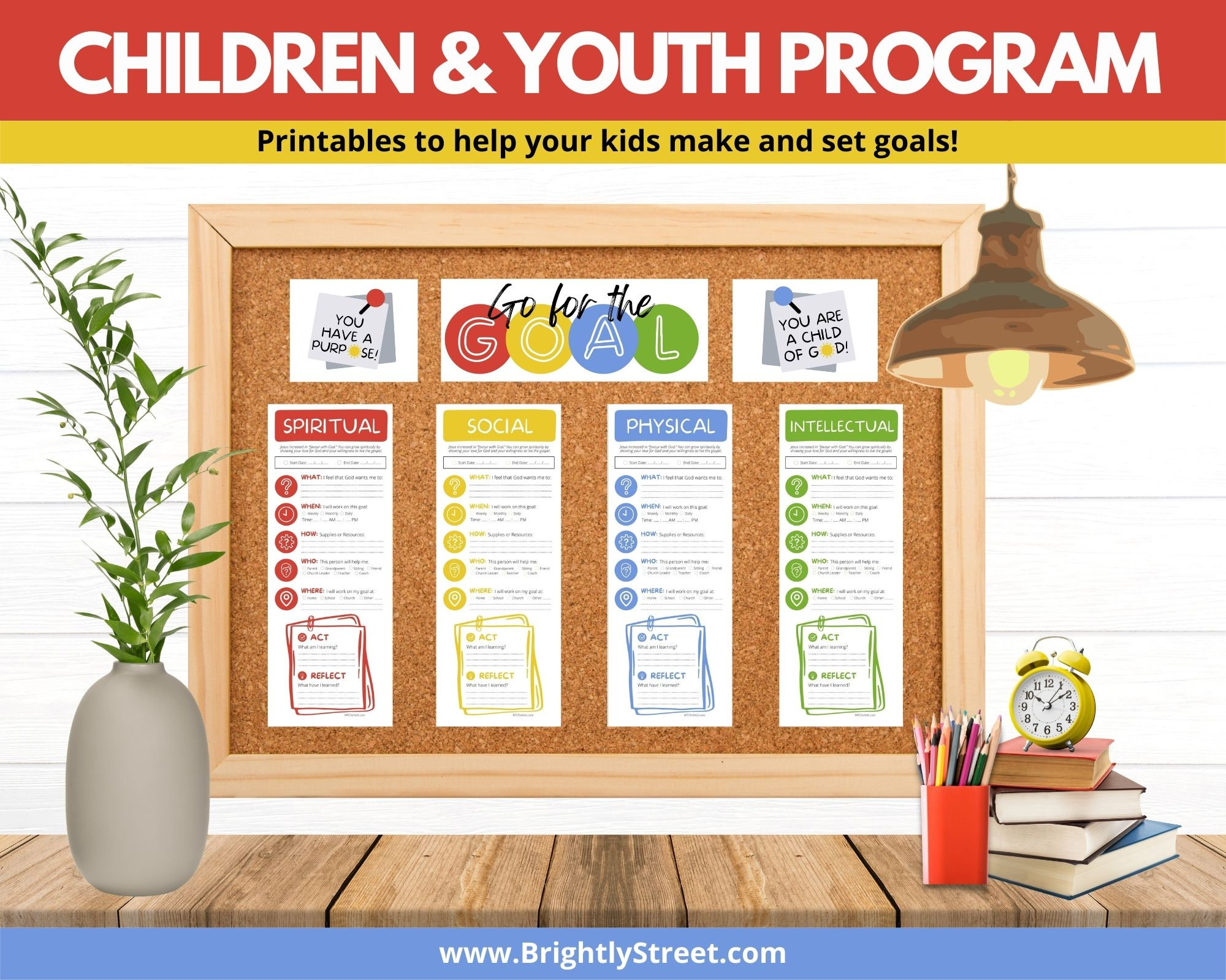 LDS Children and Youth Program Set & Make Goals Printable LDS Primary - Etsy for Lds Youth Goals Printable Free