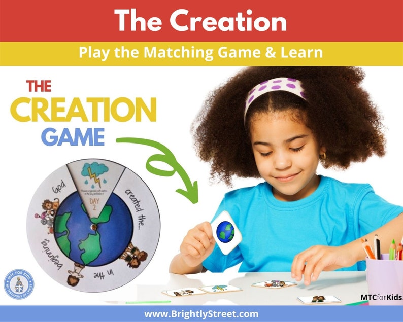 The Creation Pinwheel and Matching Game image 1