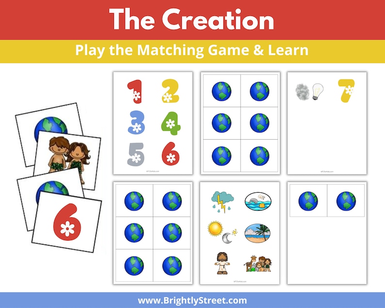 The Creation Pinwheel and Matching Game image 2