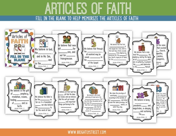 articles of faith fill
