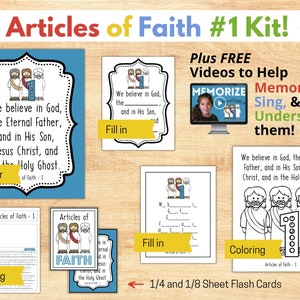 Articles of Faith #1 Complete Packet MEMORIZE the Articles of Faith