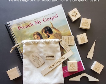 LDS Missionary Gift: Teaching Tool for Preach My Gospel - Restoration Lesson Build the Church (Primary Teachers, Sacrament Quiet Bag)