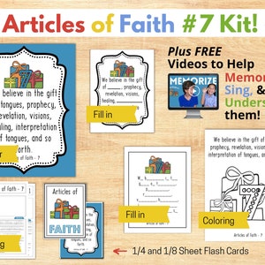 Articles of Faith #7 Complete Packet MEMORIZE the Articles of Faith