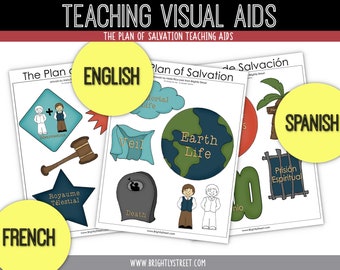 Plan of Salvation Missionary Teaching Aids in English, Spanish and French