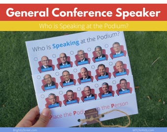 LDS General Conference: Who is Speaking at the Podium Printable for kids