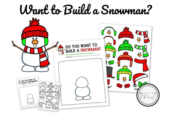 Christmas Snowman Dress up Printable