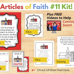 Articles of Faith #11 Complete Packet MEMORIZE the Articles of Faith