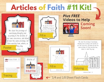 Articles of Faith #11 Complete Packet MEMORIZE the Articles of Faith