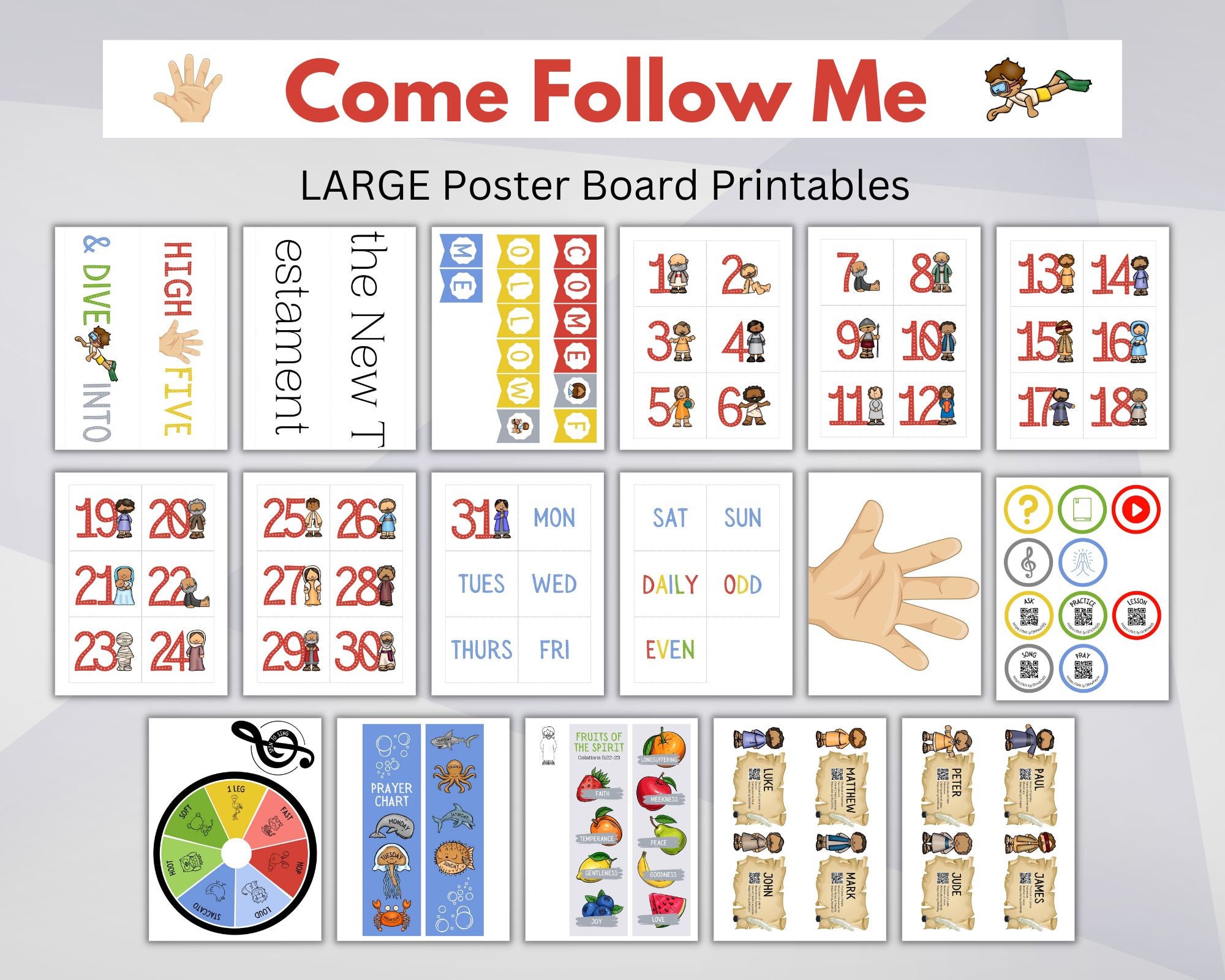 Come Follow Me 2023 New Testament Family Large Board Digital Printables Come Follow Me 2023 New Testament Family Large Board Digital Printables