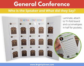 LDS General Conference Speaker Board for Families