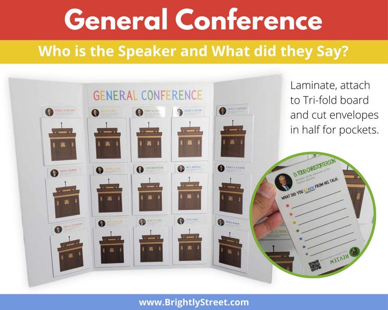 LDS General Conference Speaker Board for Families - Etsy