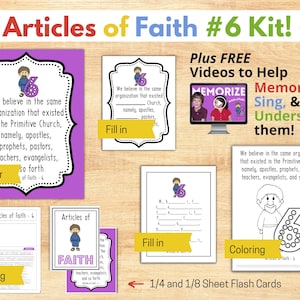 Articles of Faith #6 Complete Packet MEMORIZE the Articles of Faith