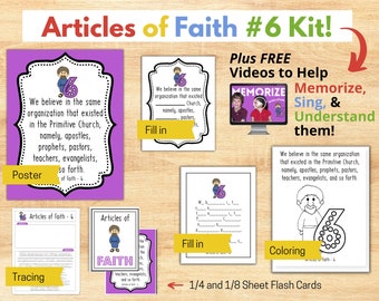 Articles of Faith #6 Complete Packet MEMORIZE the Articles of Faith
