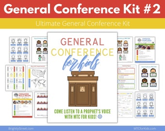 General Conference Kit #2: ALL Other Speaker Tags, Activities, Snack Tags, Music, Temple, Etc.