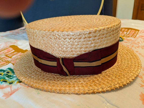 Brooks brothers boater sailor straw hat