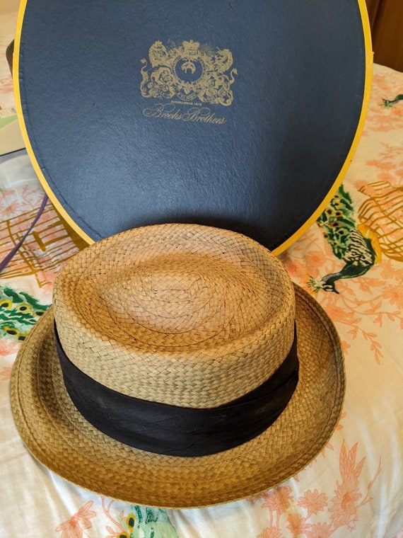 Brooks brothers straw fedora