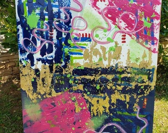 Large Mixed Media Abstract Painting