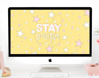 Positive Vibes - Star Download - Wallpaper Background - Computer Background - Laptop Background- Computer Wallpaper - Laptop Wallpaper -ipad