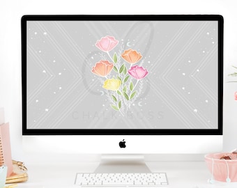 Flower Background - Wallpaper Background - Computer Background - Laptop Background- Computer Wallpaper - Laptop Wallpaper - Desktop - iPad
