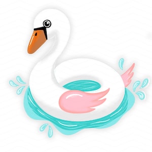 Schwan Pool Float SVG, Sommer Png, Schwimmbad Float, Clip Art, Pool Party, Sofort Download, niedlich PNG, Sommer, BBQ, niedliche Dateien