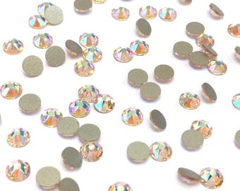 Silk Shimmer (391 SHIM) Swarovski 2000 3ss Crystal Flatbacks No-Hotfix Rhinestones Nail Art tiny beige 1.4mm ss3 ** No Tariffs to US