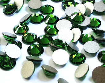 144 Pcs Swarovski Crystal 2058 2088 EMERALD Rhinestone Flatbacks, Non Hotfix - Ss5, Ss10, Ss12, Ss16, Ss20 - Foto 7
