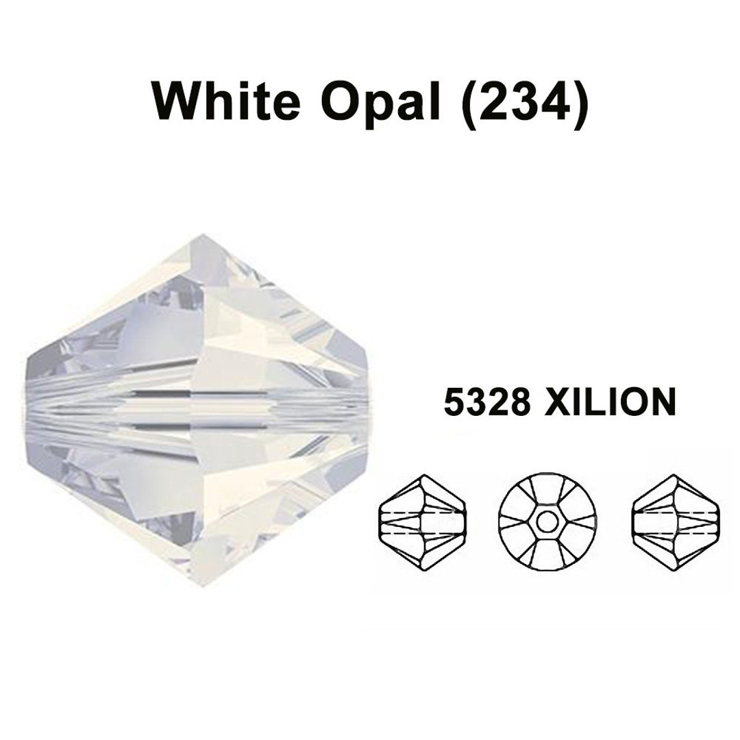 White Opal (234) Genuine Swarovski 5328 XILION Crystal