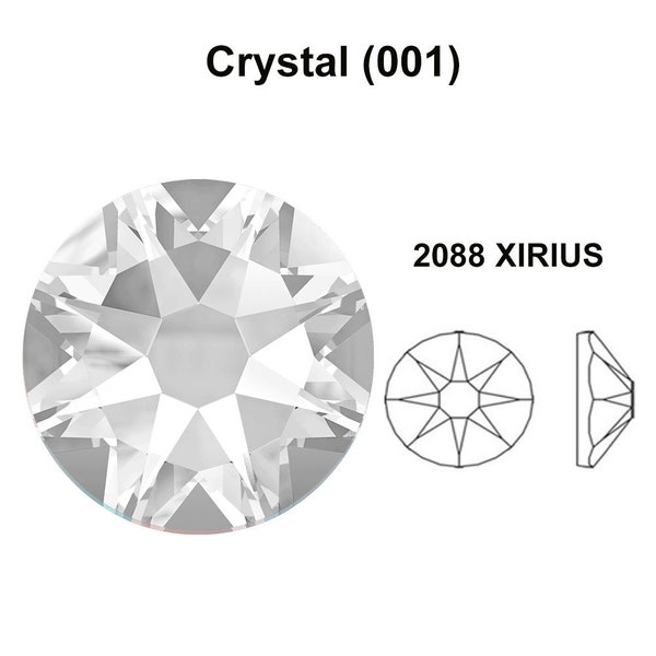 Cristal (001) Swarovski 2088 XIRIUS 20ss Flatbacks No-Hotfix Strass Nail Art 4.7mm ss20 clair ** Livraison gratuite aux États-Unis