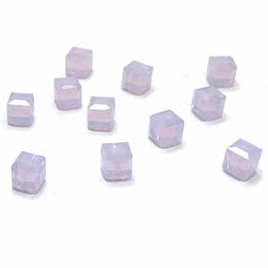 6 pcs - Violet Opal (389) purple Swarovski 5601 Cube Crystal Beads 6mm Jewelry Making * No Tariffs to US * Clearance Sale