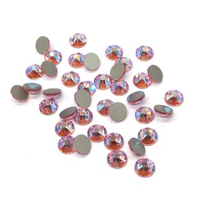Light Rose Shimmer (223 SHIM) Swarovski 2058 Crystal Flatbacks No-Hotfix Rhinestones (ss5 , ss9) Nail Art pink ** No Tariffs to US