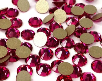 Fuchsia (502) Swarovski 2088 XIRIUS 34ss Crystal Flatback No