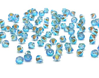 EGF・マリン◼︎計2点 144個 - アクアマリンAB 2x（202 AB2）レイクブルー純正スワロフスキー