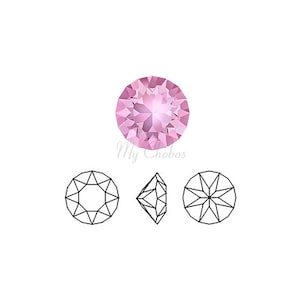 Light Amethyst (212) - Factory Pack Swarovski 1088 XIRIUS Chaton Pointed Back Round Crystal Light purple Rhinestones PP14-SS39 (2mm to 8mm)
