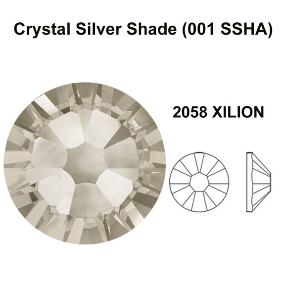 Crystal Silver Shade (001 SSHA) Swarovski 2058 Flatbacks No-hotfix