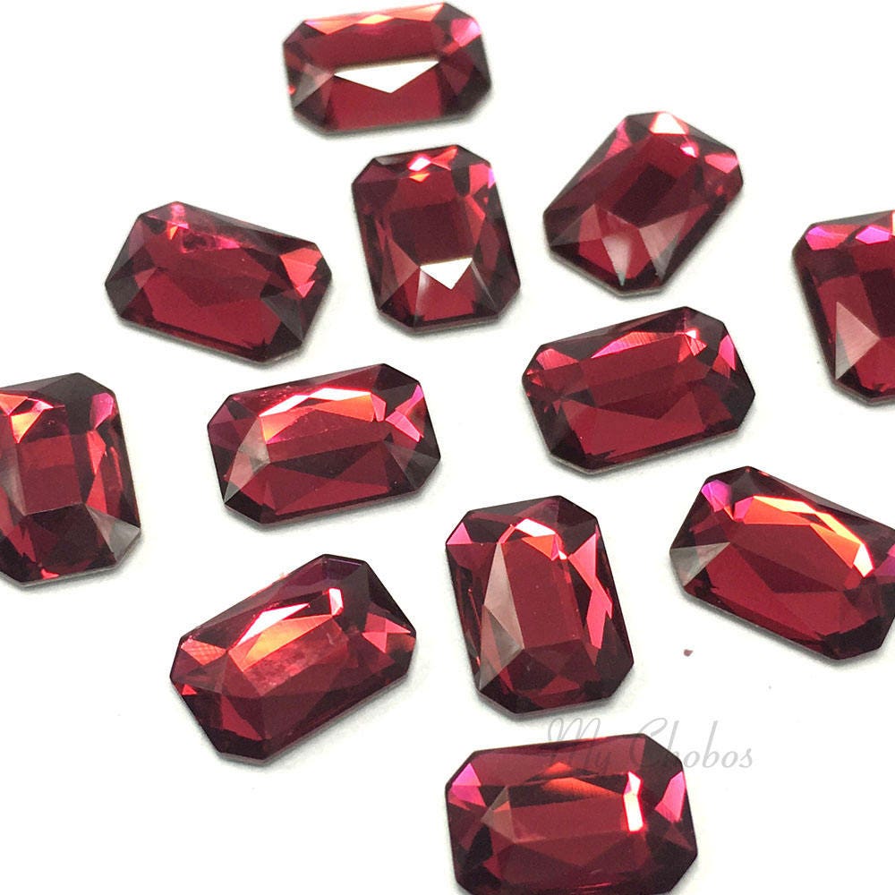 8 Swarovski 2602 Emerald Cut Crystal Flatback 8x5.5mm Nail 8 Swarovski 2602 Emerald Cut Crystal Flatback 8x5.5mm Nail