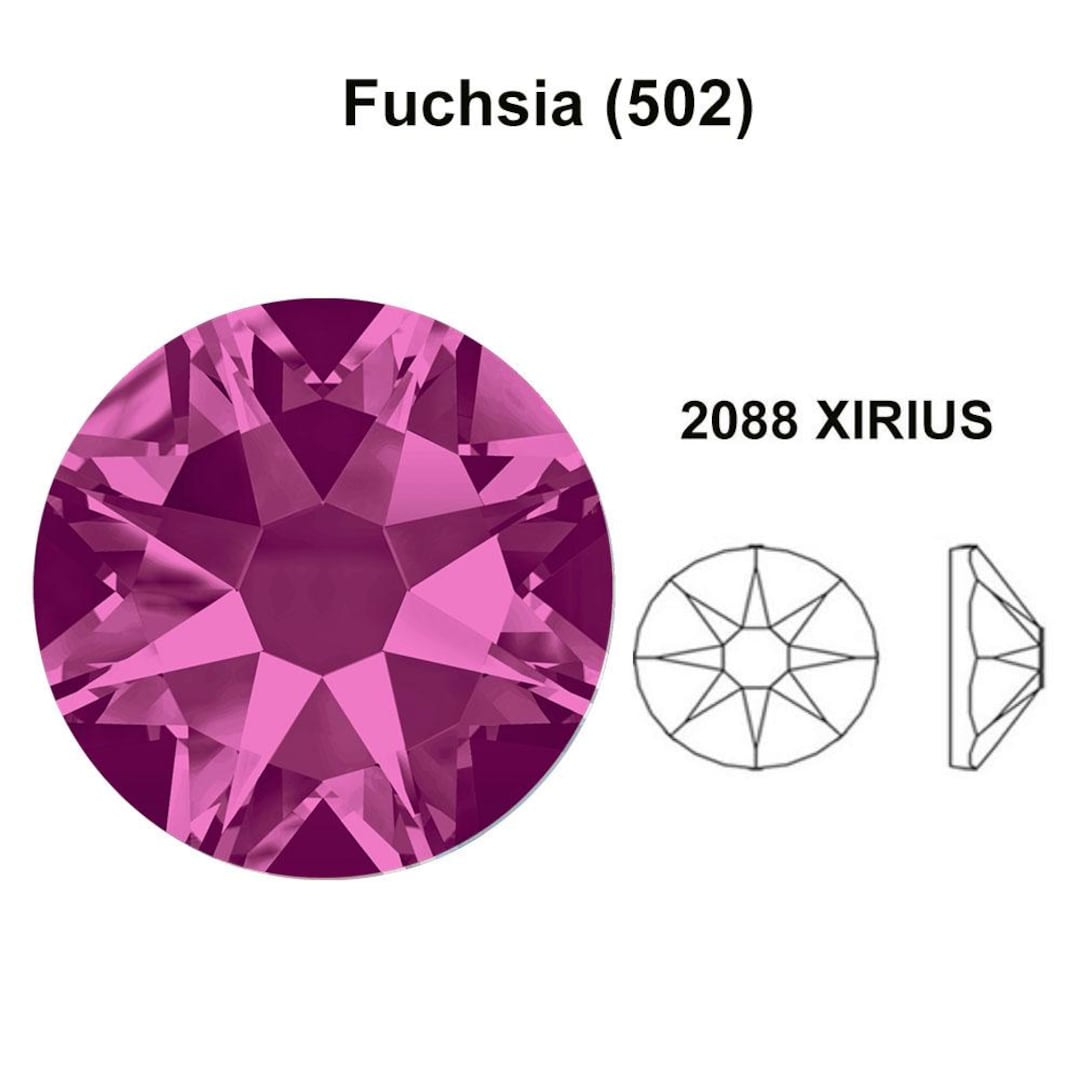 Fuchsia (502) Swarovski 2088 XIRIUS 34ss Crystal Flatback No