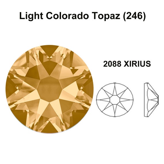 Light Colorado Topaz Flatback Swarovski Rhinestones