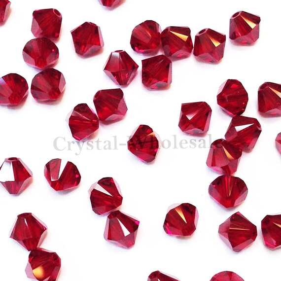 208 Genuine Swarovski crystal 5328 XILION Loose Bicone Beads 6mm Siam